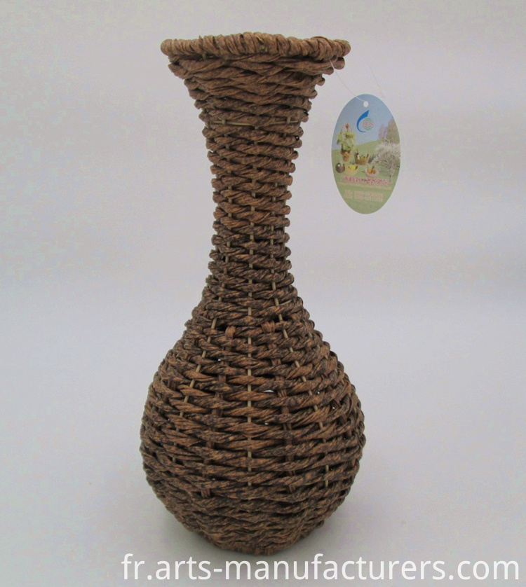 pot de fleur en rotin rattan flower pot